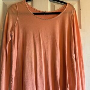 Free People Orange and Pink Relaxed tee